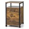 Mobile 2-Drawer File Cabinet and Printer Stand with Open Storage